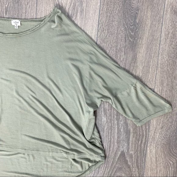 Aritzia Wilfred Cropped T-shirt Army Green Size XS - Picture 6 of 11